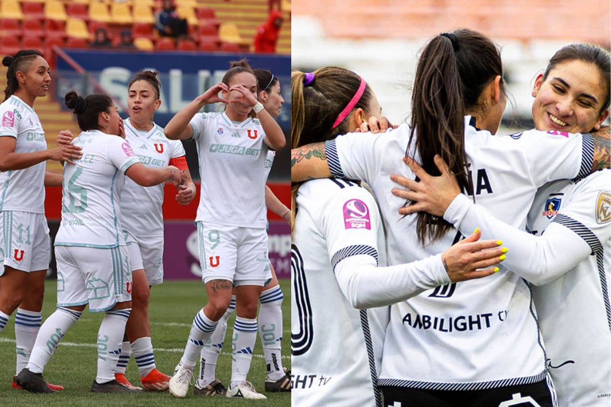 La U y Colo Colo superaron con goleadas sus compromisos respectivos ante Unión Española y Palestino. Fotos: Campeonato Chileno.