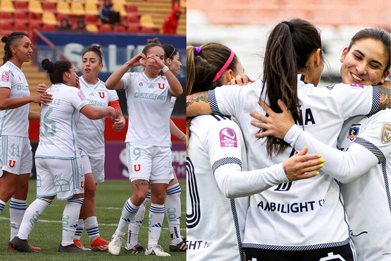 La U y Colo Colo superaron con goleadas sus compromisos respectivos ante Unión Española y Palestino. Fotos: Campeonato Chileno.