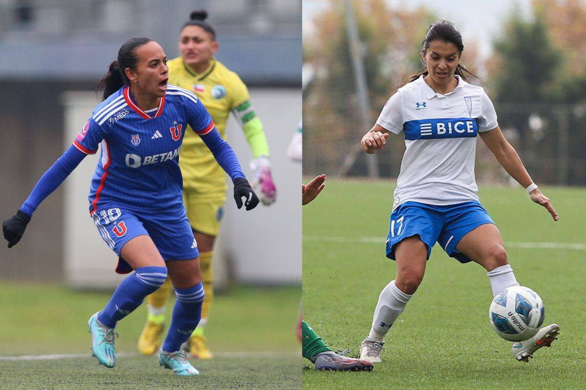 Universidad de Chile aseguró el liderato en solitario, mientras la UC ve peligrar quedarse en la zona que clasifica a la lucha por el título. Fotos: Prensa Universidad de Chile y Campeonato Chileno.