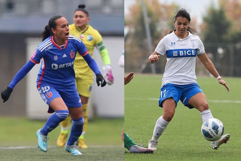 Universidad de Chile aseguró el liderato en solitario, mientras la UC ve peligrar quedarse en la zona que clasifica a la lucha por el título. Fotos: Prensa Universidad de Chile y Campeonato Chileno.