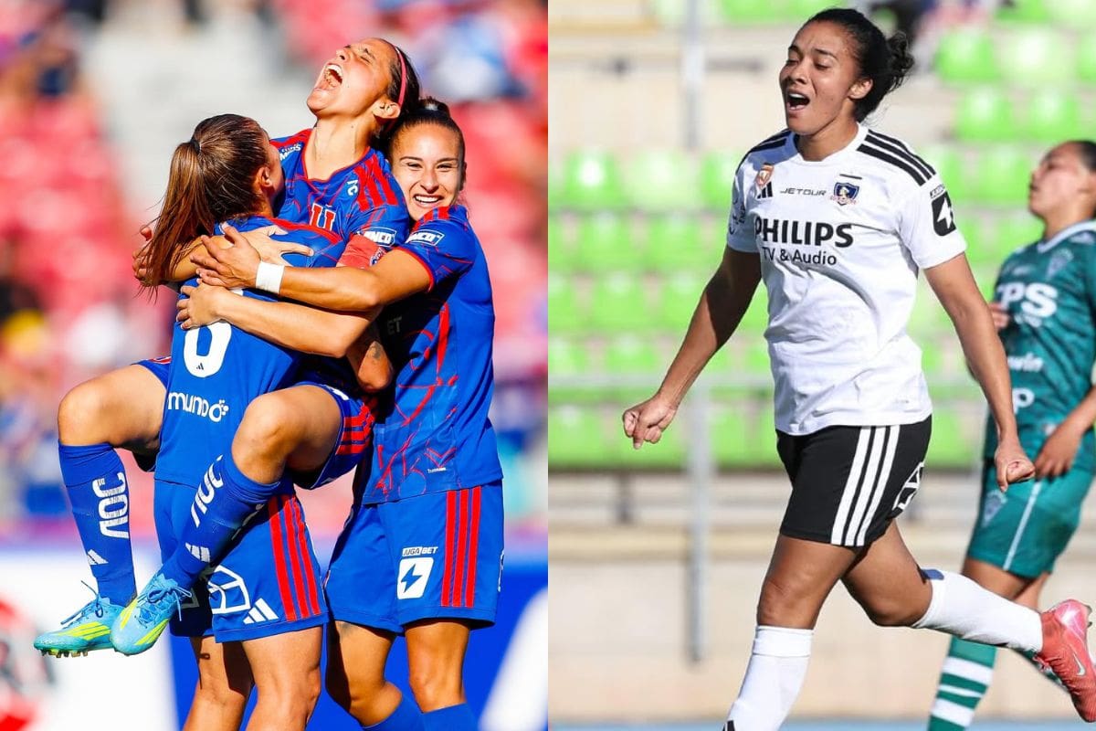 Universidad de Chile y Colo Colo, los dos equipos que van más arriba en las posiciones del torneo. Fotos: Equipos de prensa de Universidad de Chile y Colo Colo