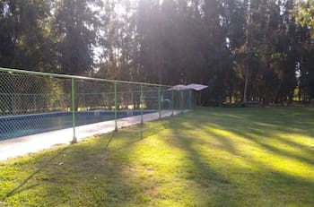 A menos de 1 hora de Santiago: Este camping inserto en un bosque de grandes eucaliptus es perfecto para visitar en verano