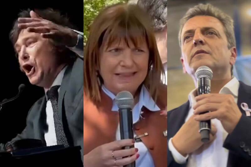 Estos son los tres más populares. Créditos: @javiermilei | @patobullrich | @sergiomassaok