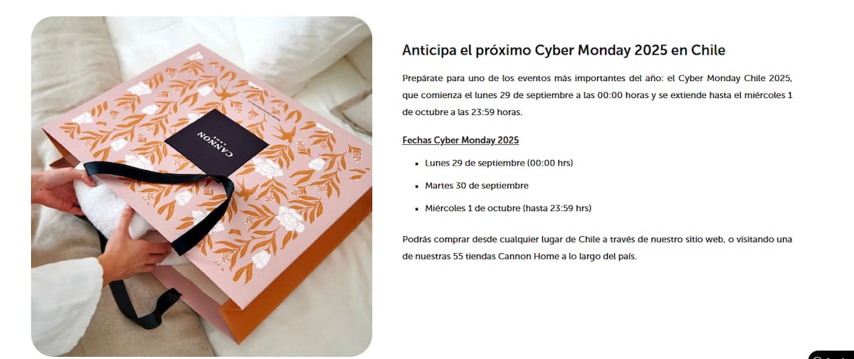 La empresa filtró la fecha de inicio y de término del Cyber Monday 2025.