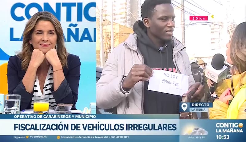 El instante emocionó a los panelistas y al mismo hombre haitiano.