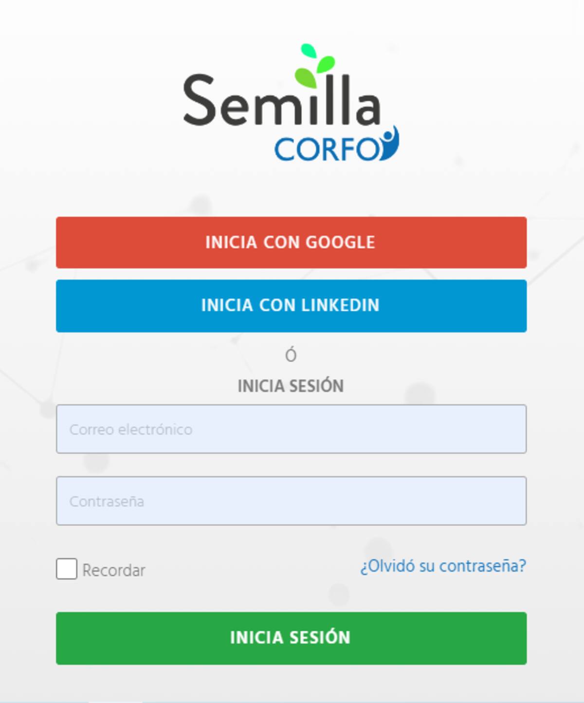 Ingresa al la plataforma dispuesta por Corfo para acceder al programa. Créditos: Corfo.