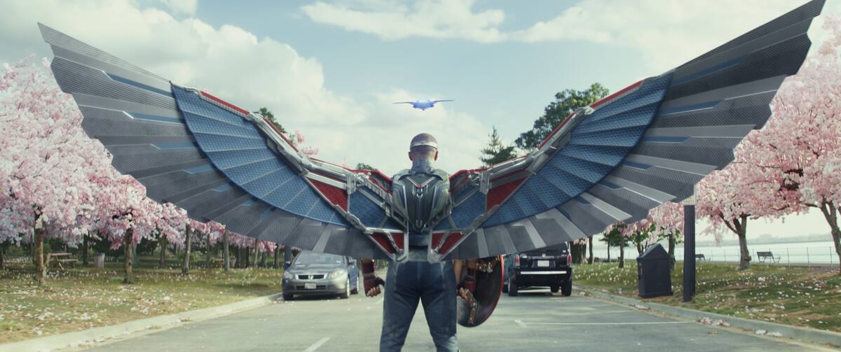 Captain America/Sam Wilson (Anthony Mackie) in Marvel Studios' CAPTAIN AMERICA: BRAVE NEW WORLD, exclusively on Disney+. Photo courtesy of Marvel Studios. © 2024 MARVEL.