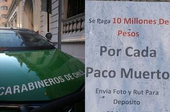 ¿Qué se sabe del afiche que ofrece $10 millones de recompensa por “matar” Carabineros?