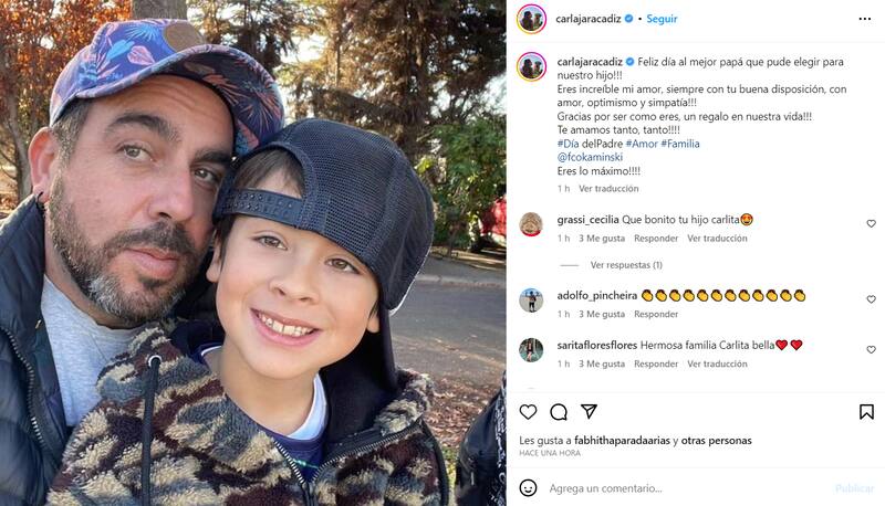 Carla Jara saludó a Francisco Kaminski.