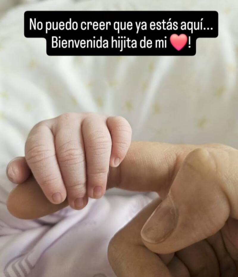 Así anunció la conductora el nacimiento de su retoña. Créditos: Instagram