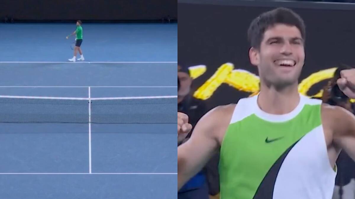 VIDEO | Djokovic se quedó con las ganas: el match point del primer Australian Open para Carlos Alcaraz