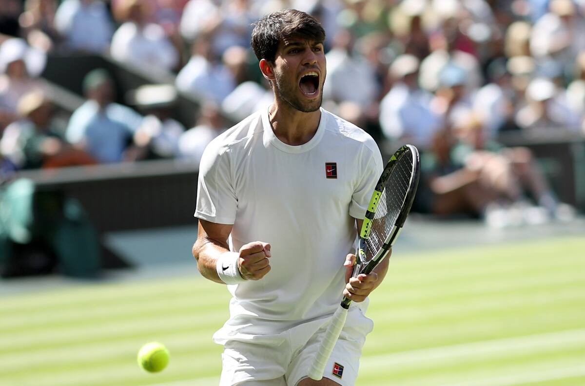 Va por el tricampeonato: Carlos Alcaraz derrotó a Fritz y está en la final de Wimbledon