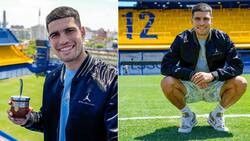 VIDEO | A lo hincha de Boca: Carlos Alcaraz se pasea tomando mate por La Bombonera