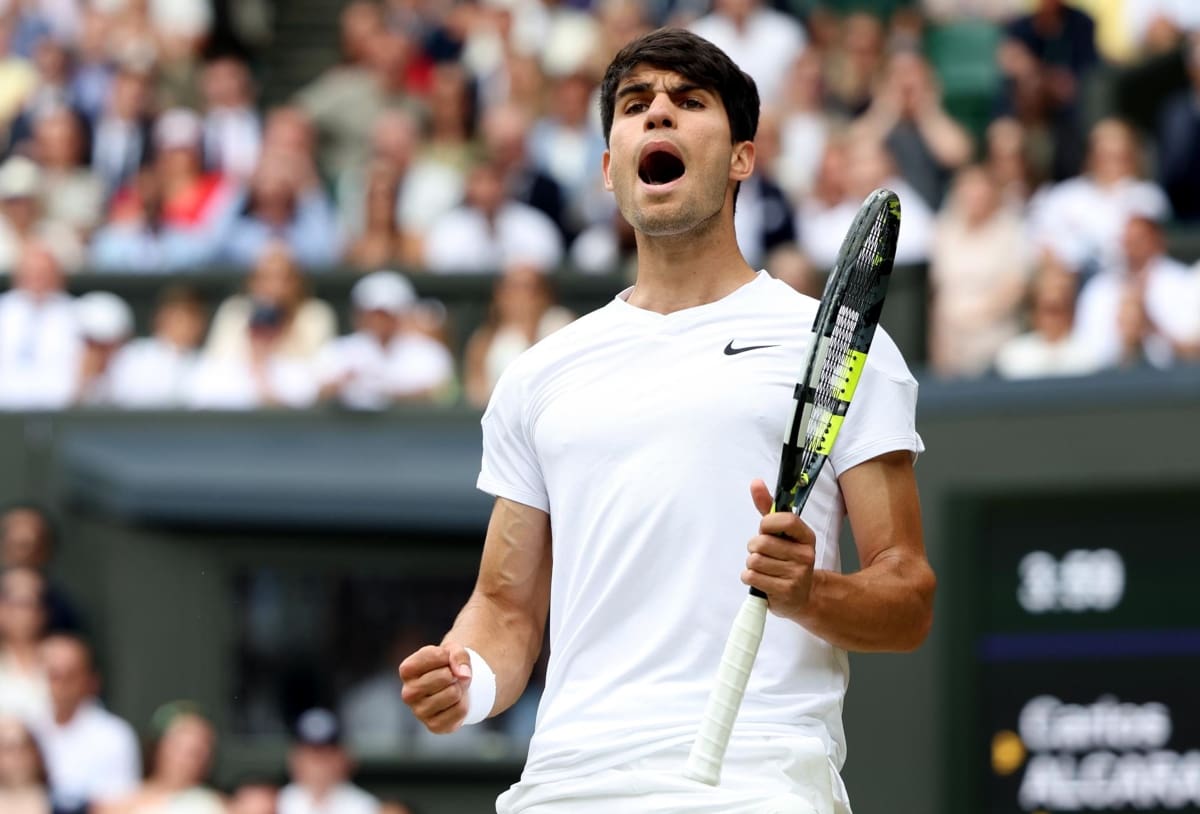 Carlos Alcaraz es otra vez campeón de Wimbledon. Foto: EFE.