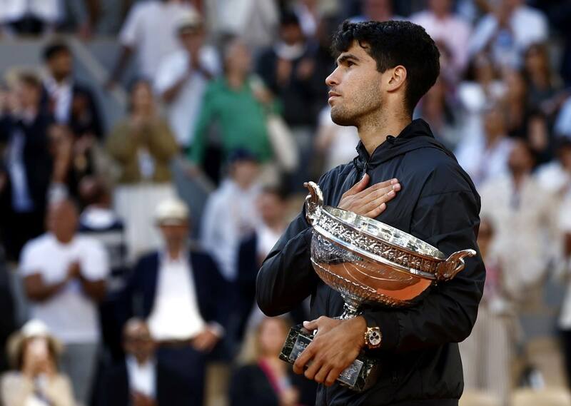 lució un lujoso reloj en su premiación de Roland Garros. Foto: EFE