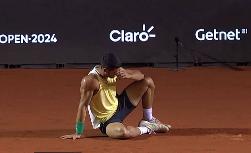 y una torcedura de tobillo que lo deja fuera de competencia en Brasil. Foto: Captura.