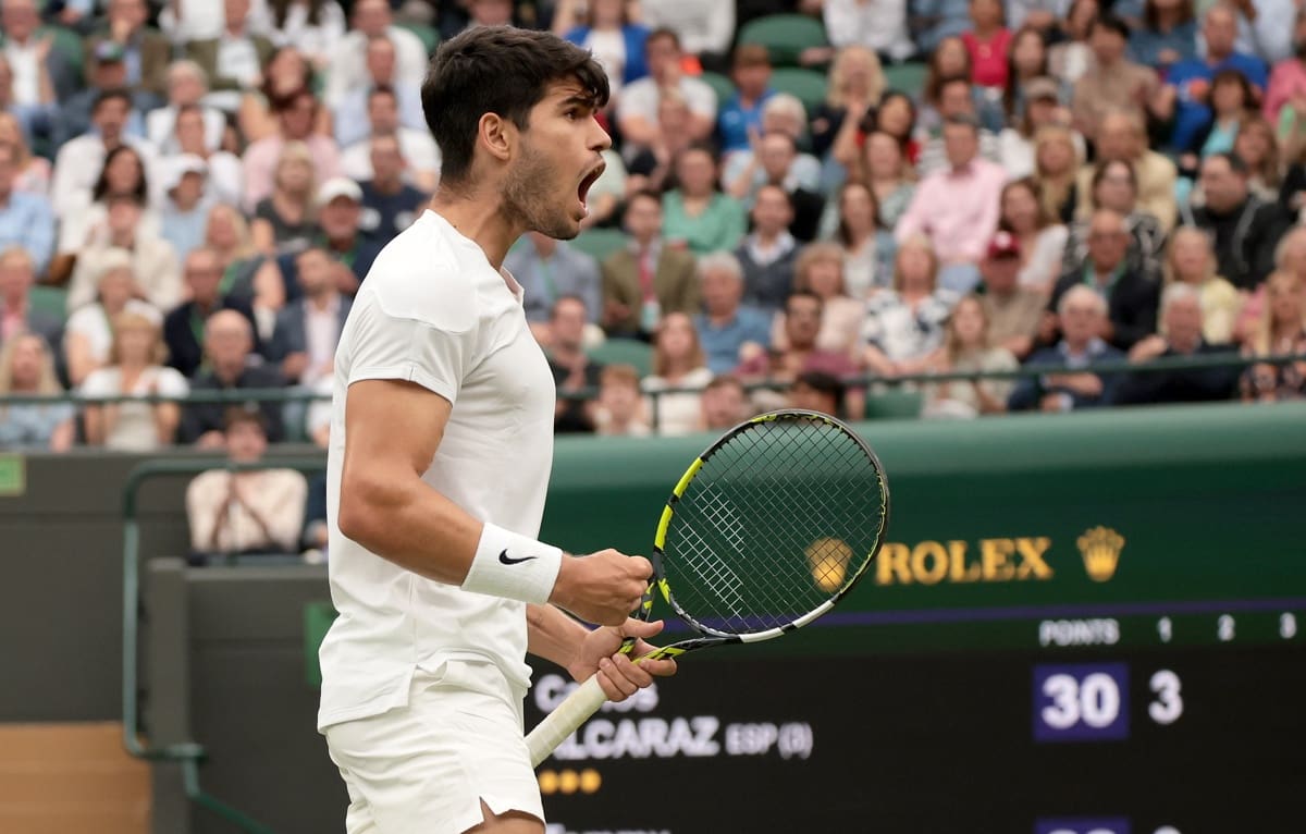 Carlos Alcaraz ganó el segundo Wimbledon de su carrera. Foto: EFE.