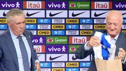 Junto a Scolari: así fue la presentación de Carlo Ancelotti como DT de Brasil