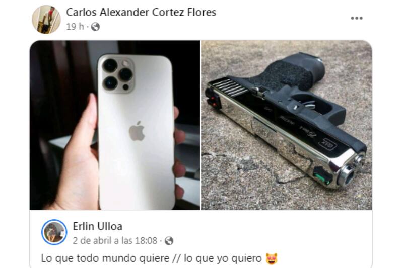 La última publicacion de uno de los buscados. Créditos: Facebook Carlos Cortez