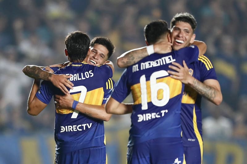 en el partido de Boca contra Argentino de Monte Maíz.
