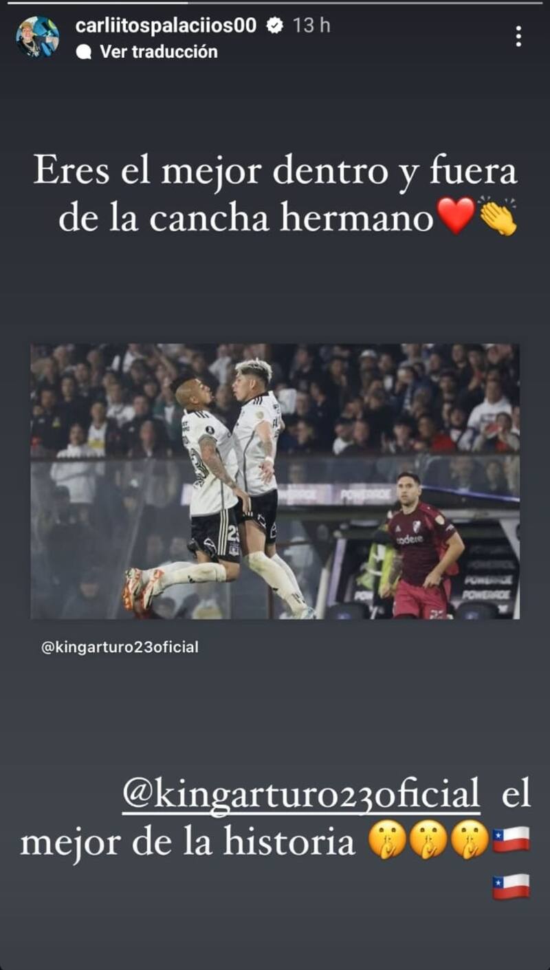 Carlos Palacios agradeció el apoyo de Vidal.