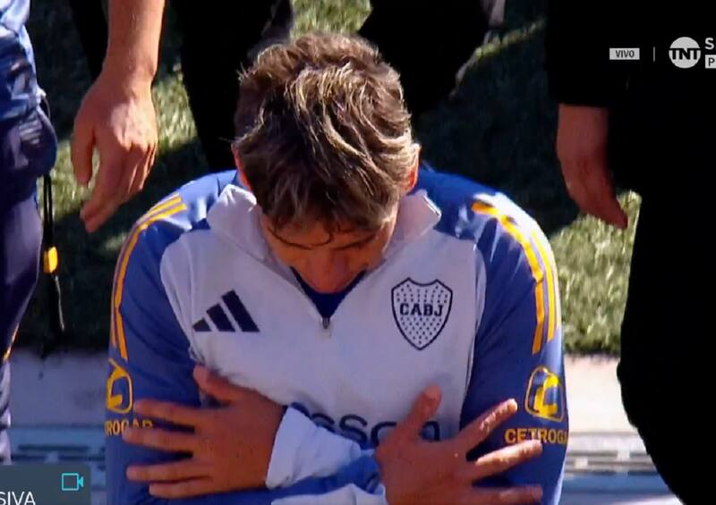 El chileno se burló de los hinchas de River y después no apareció en el partido. Foto: Captura TNT Sports.