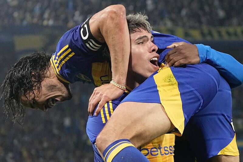y Edinson Cavani en Boca Juniors.