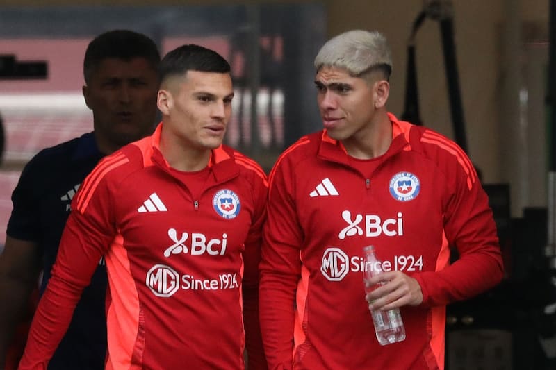 Carlos Palacios en la concentración de La Roja.