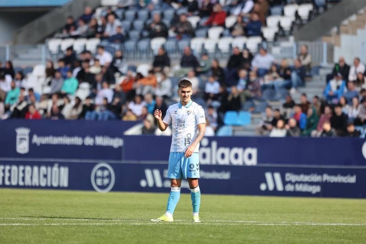 Carlos Ruiz Rubio jugó sus primeros minutos en el primer equipo del Málaga.