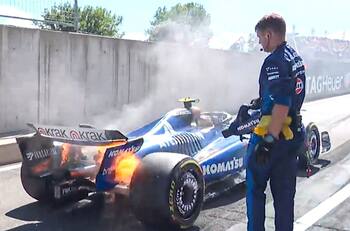 VIDEO | Retraso en el inicio del GP de Austria: se incendió el auto de Carlos Sainz