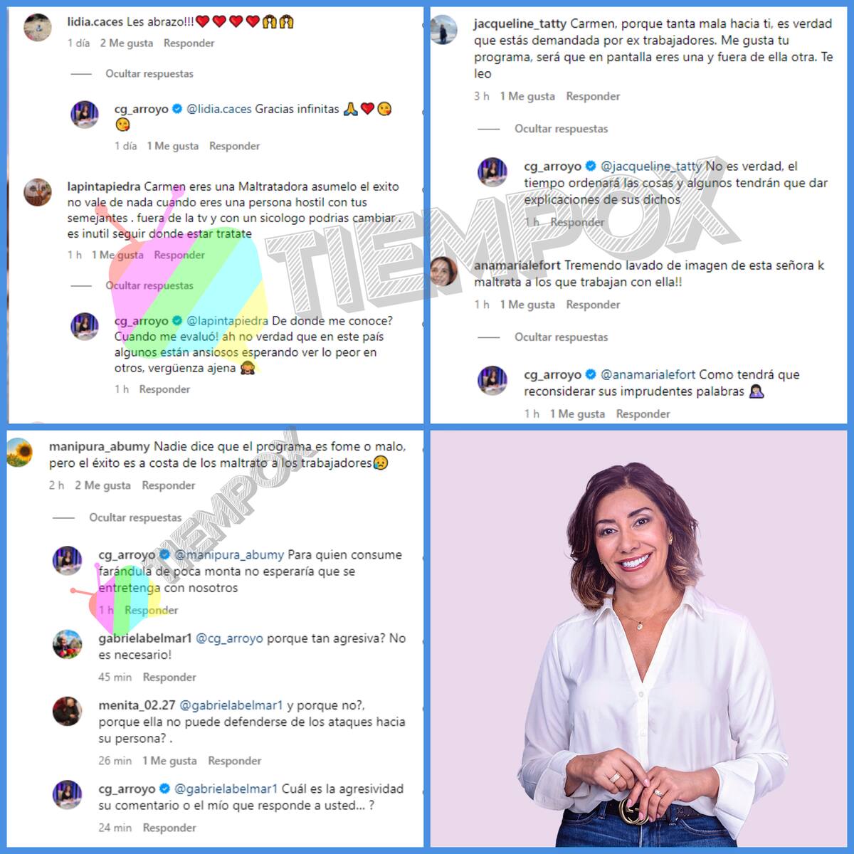 Carmen Gloria Arroyo responde a las críticas