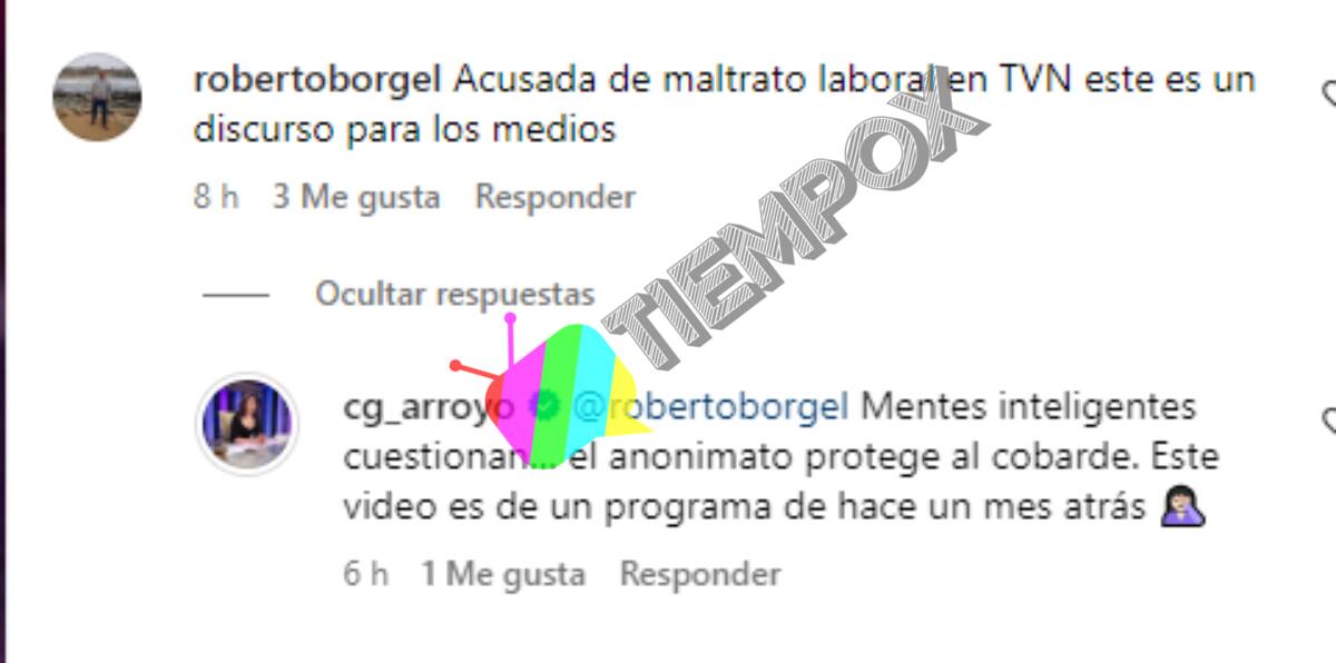 Carmen Gloria Arroyo se defiende en redes sociales