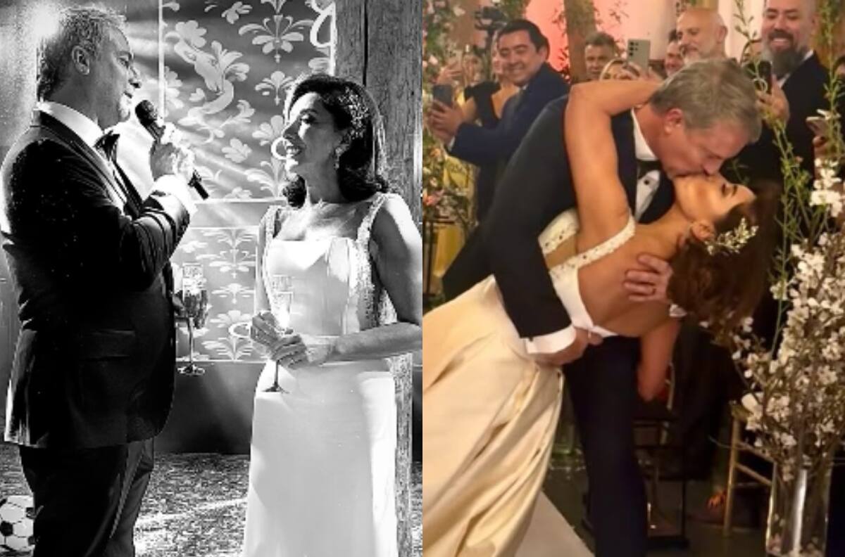 Matrimonio entre Carmen Gloria Arroyo y Bernardo Borgeat: revisa cómo era el elegante look de los novios