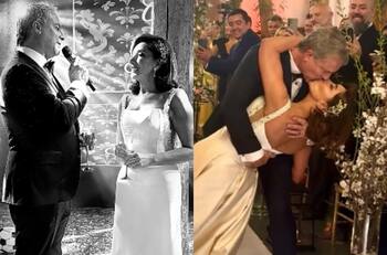 Matrimonio entre Carmen Gloria Arroyo y Bernardo Borgeat: revisa cómo era el elegante look de los novios