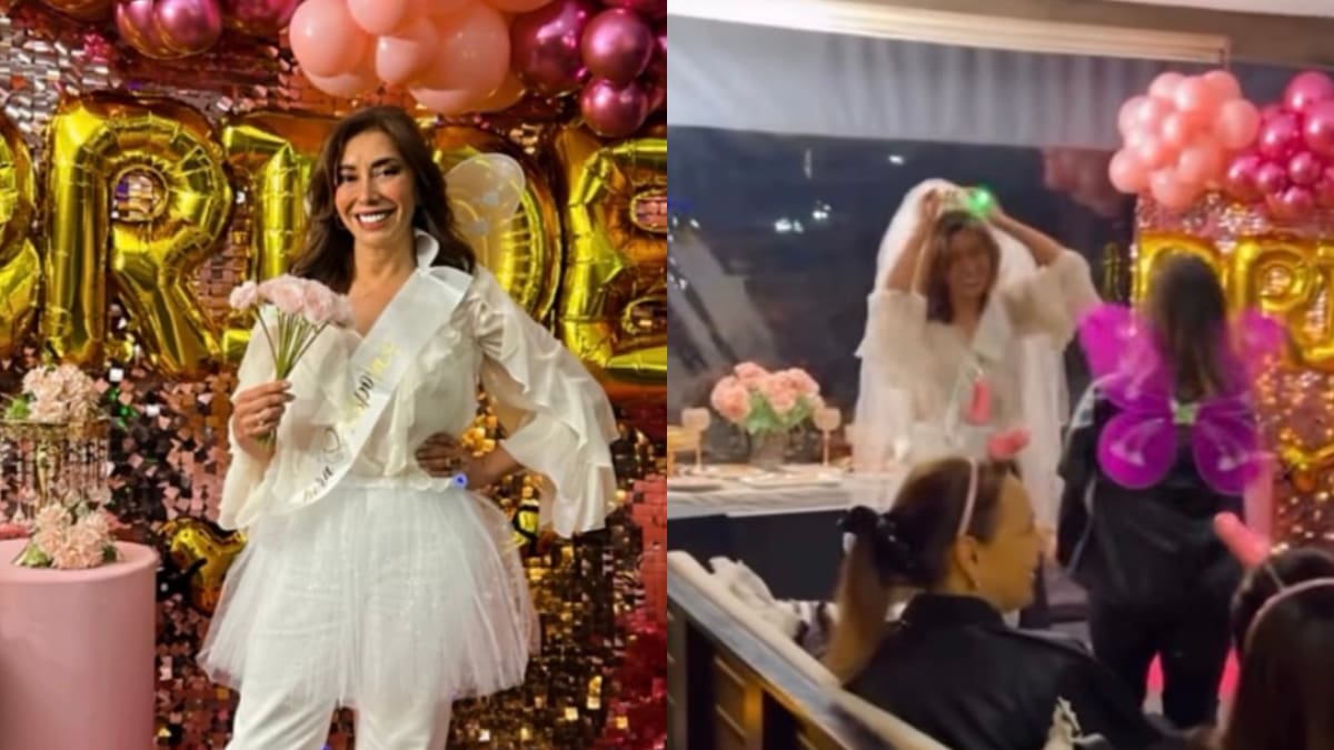 Con Bernardo Borgeat en tamaño real: Así festejó Carmen Gloria Arroyo su despedida de soltera