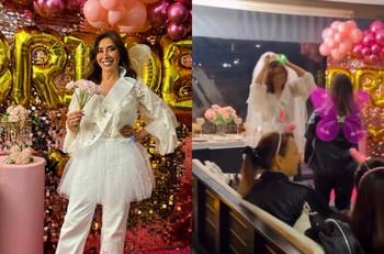 Con Bernardo Borgeat en tamaño real: Así festejó Carmen Gloria Arroyo su despedida de soltera