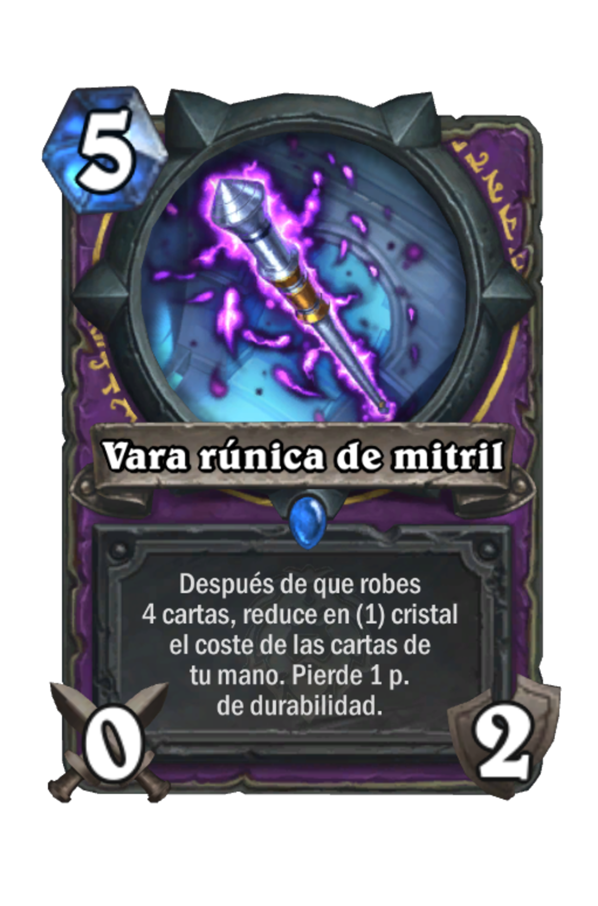 Vara rúnica de mitril - Brujo
