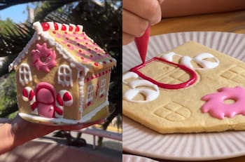 El panorama ideal para Navidad: En esta cafetería puedes armar tu propia casita de jengibre