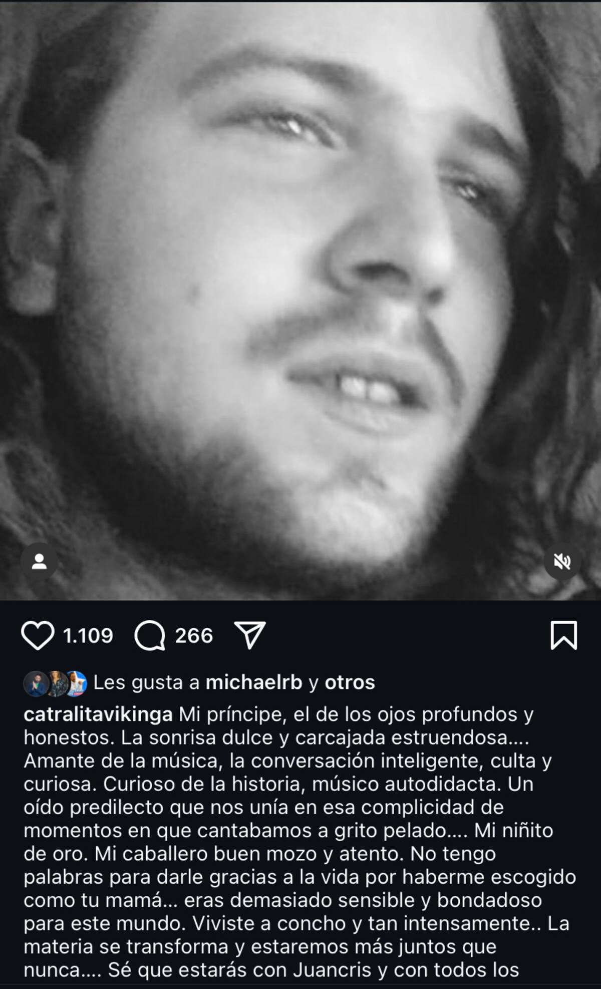 Cata Pulido informó el fallecimiento de su hijo mayor.