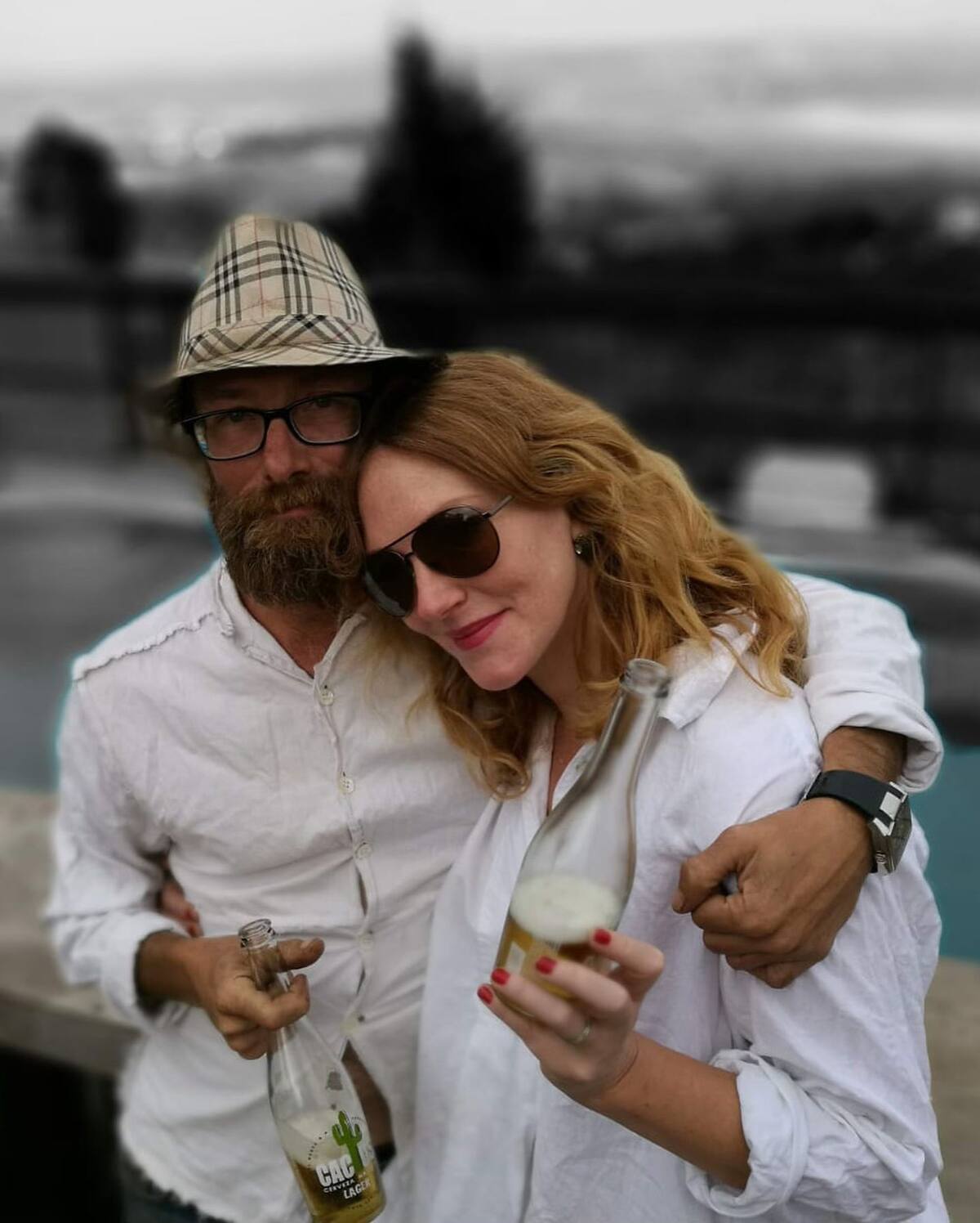 Cata Pulido junto a su hermano, Juan Cristóbal Pulido.