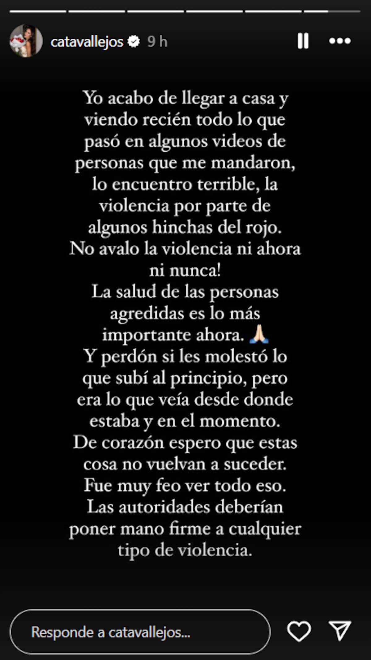 Las disculpas luego de sus polémicos dichos.