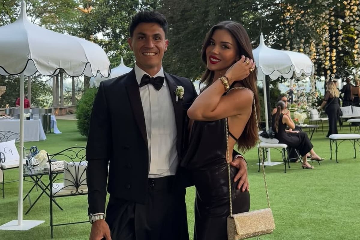 junto a su pareja, Pablo Galdames.