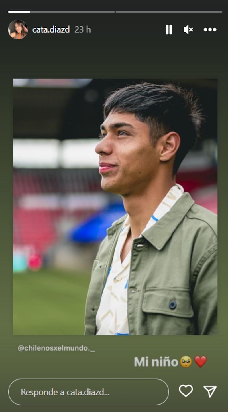 Catalina Díaz dedicándole una historia a Darío Osorio.