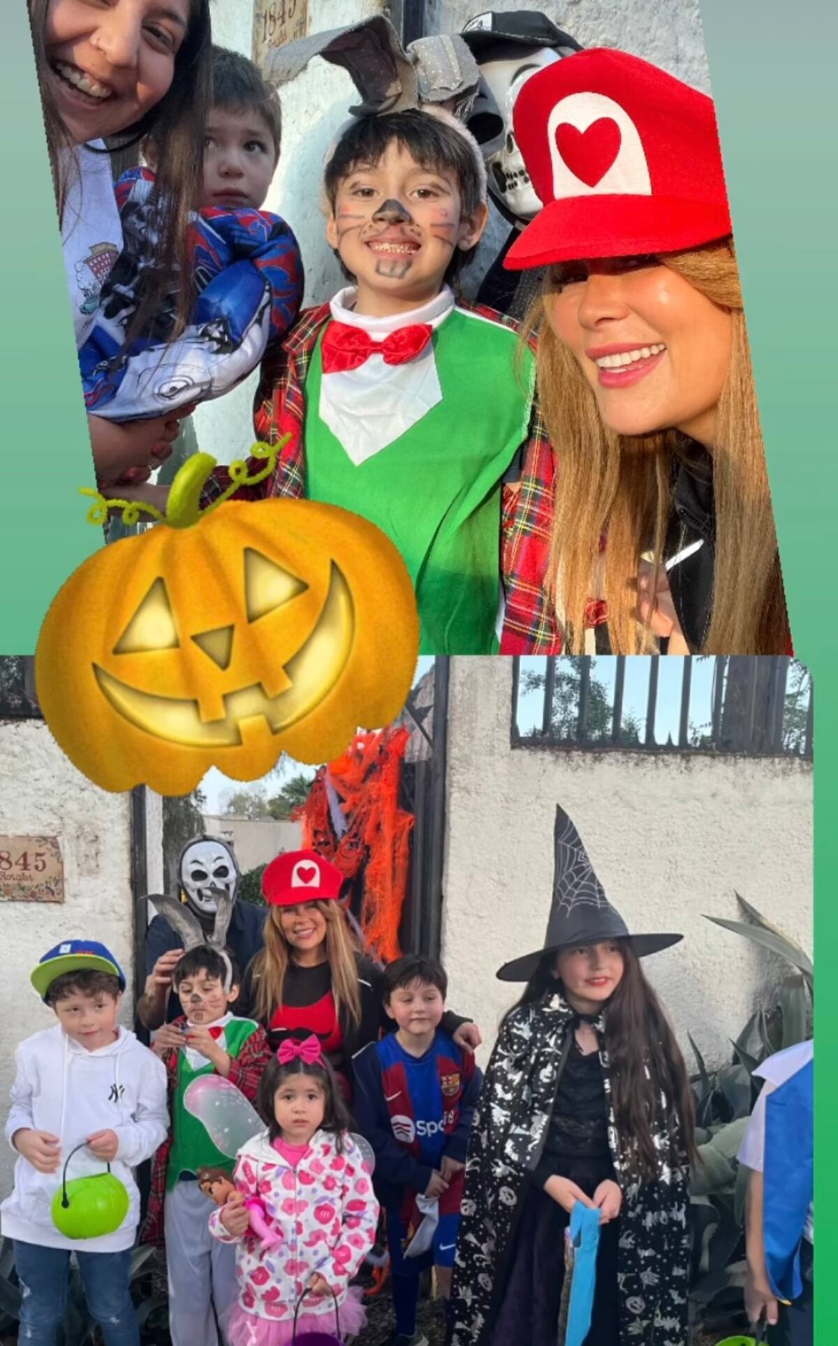 Cathy Barriga celebró Halloween.