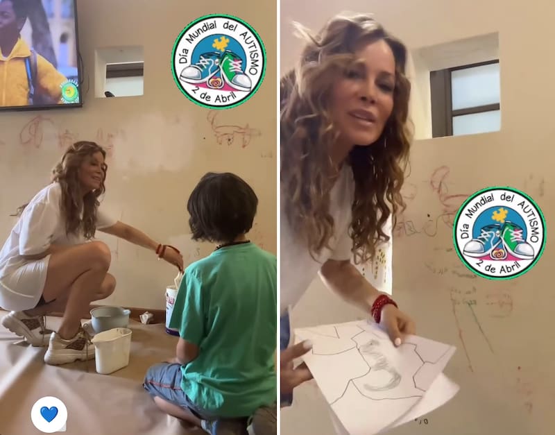 Cathy Barriga junto a su hijo Romeo. Créditos: Instagram