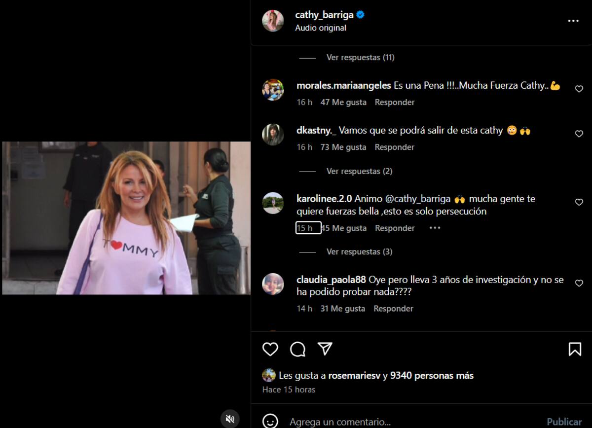 La exalcaldesa compartió un post en Instagram antes de volver a su prisión preventiva.