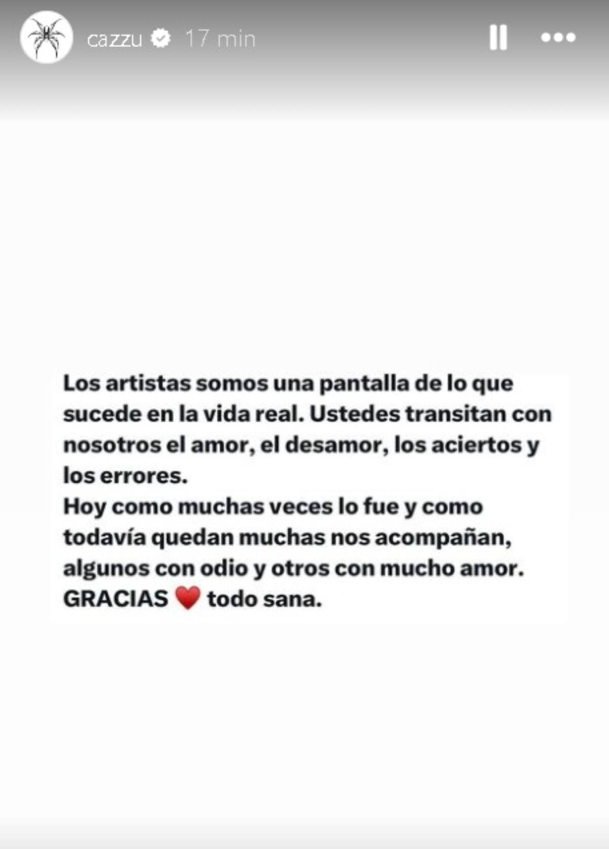 La reflexión de Cazzu tras confirmar su quiebre con Christian Nodal. Créditos: Instagram