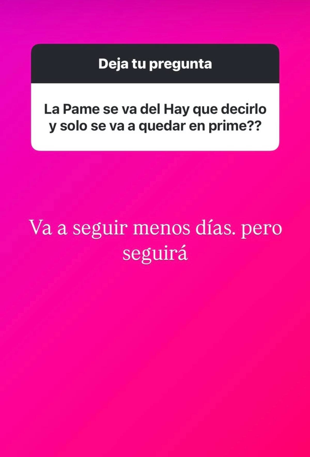 La periodista respondió sobre el futuro de la Fiera.