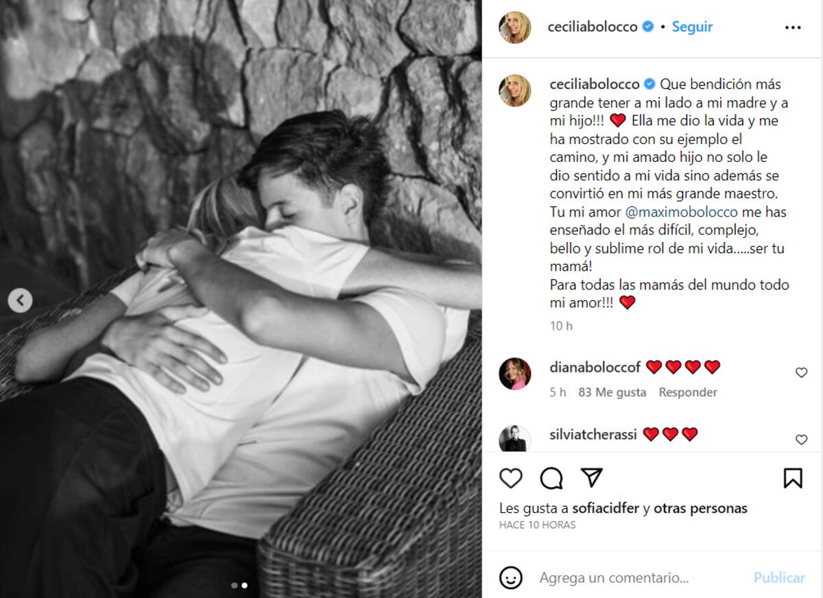 El mensaje de Cecilia Bolocco a Máximo. Créditos: Instagram