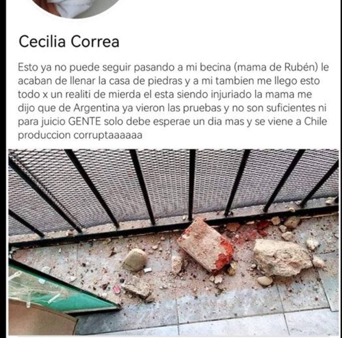 Cecilia Correa, vecina de la madre de Rubén Gutiérrez de "Gran Hermano" Chile denuncia ataque a casa de madre del ex jugador